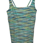 Lands' End Blue Sleeveless Knee-Length Swim Dress Blue Green Size 18 Photo 0