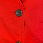 Karen Scott  Red Utility Jacket cotton 4 pockets Chore Jacket Holiday lightweight Photo 6
