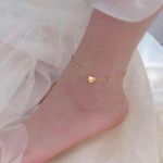 18K Gold Plated Love Heart Anklet for Women Photo 0