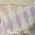 Lucky Brand  Medium Peplum Corset Top Tie-Dye Sleeveless Ruffled Sweetheart Neck Photo 6