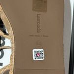 Larroude Gio flatform embroidered Sandals size 6.5 new w original box, dust bags Tan Photo 10