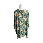 Knox Rose  Woman’s XL/XXL Kimono‎ Cardigan Turquoise Floral Boho Open Front Photo 1