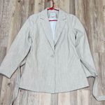 Nine West NWT Women's Belted Blazer size Large: Tan Melange Photo 5