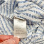 Soiéblu Soieblu Blue White Stripe Lace Up Tassel Eyelet Sleeve Top Blouse Small Photo 5