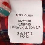 J Crew Red Blue Plaid Popover Tunic Top Womens Western Country Preppy Size 4 Photo 3
