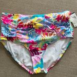 California Waves Womens Plus Floral Print Bottom Size 16/18 Photo 3