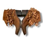 Freebird Booties Women's Size 8 Brown Suede Fringe Western Heeled Belle Style Brown Photo 2