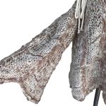 POL  Chunky Knit Falling Shoulders Bell Sleeve Sweater, Sz L Photo 10