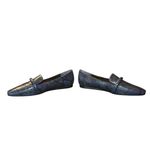 Veronica Beard  Grier snake embossed indigo loafers size 10 New‎ w/box Photo 10