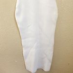 House Of CB House‎ of CB Oriana WHITE RIBBED KNIT STRAPLESS MIDI DRESS NWOT size L Photo 8