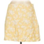 Abercrombie & Fitch Abercrombie Yellow Floral Linen Skirt Photo 0
