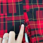 Eye Candy women’s black red yellow plaid polyester blend leggings large Photo 6