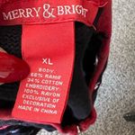Vintage Merry &‎ Bright Christmas Sweater Vest Black Size XL Photo 5