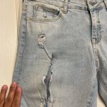 ZARA Women's  Basics Bootcut Jeans Blue Denim Distressed 5-Pockets Size 6 #7868 Photo 8