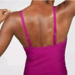 Athleta Twist Up Tankini Swim Top Women’s Size 34B/C Fuchsia Pink Underwire Photo 1