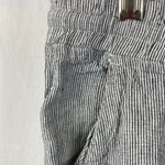 Allen Allen  100% Linen Black & White Striped Casual Pants M Photo 2