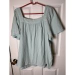 Style & Co . Women's Cotton Gauze Square-Neck Top Harbor Gray Size XXL Photo 10