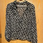 ZARA women’s size S black cat print shirt blouse top Photo 0