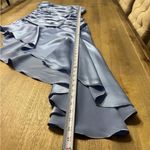 NWT Cinq à Sept 100% Silk Eliza Asymmetric Hem Strapless Satin Cocktail Dress 8 Blue Photo 13