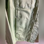 Canyon Retreat Green Jean Jacket Casual Style, frayed hem, silver hardware Photo 1