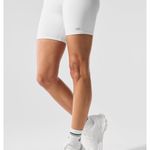 Alo Yoga NWT  Women's White Bike Shorts 7” size small and Medium Photo 3