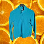 L.L. Bean Women's Turquoise Fleece Quarter Zip Pullover Sweatshirts Size M Green Size M Photo 1