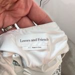 Lovers + Friends Silver Sequin Ginger Faux Wrap Open Back Bodysuit Small Photo 9