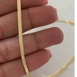 Boutique NEW Unisex‎ 2mm Gold Filled Layering Herringbone Chain Necklace 18-20” Photo 2