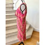 Vintage Y2K Hot Pink & Green Polka Dot Rhinestone Fringe Silk Slip Dress Size 12 Photo 1