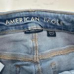 American Eagle  Jeans Womens 00 Regular Blue High Rise Light Wash Jegging Raw Hem Photo 3