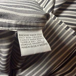 Foxcroft  Non-Iron Shaped Fit Striped Long Sleeve Button Down Shirt Size 16.  Photo 4