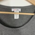 Maternity Top Short Sleeve Scoop Neck Dark Gray And Gold Medium Baby Motherhood Size undefined Photo 4