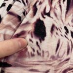 Jennifer Lopez Plus Size Strappy Asymmetrical Top Mauve Purple ish Animal Print Photo 10