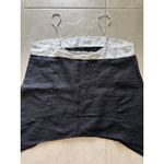 DKNY Tank Womens Large Black White Linen Boxy Minimalist Quiet Luxury Resort Photo 3