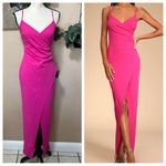 Sweetest Admirer Magenta Ruched Surplice Maxi Dress Pink Photo 1
