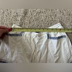 Blue Rain  Dressy Shorts Womens Sz S embroidered Greek key detail Linen Cotton Photo 5