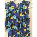ZARA NWT Womens  Blue Flower Pattern Dress Elasticated Waisted V Front Large 2181 Photo 3