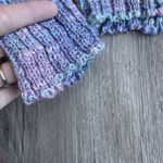 Vintage Sweater Medium Boho Pastel Granny‎ Crochet Open Knit V Neck Soft Girl Photo 5