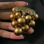 1 of 1930s Vintage Miriam Haskell Grape Pearl Dress Clips/Fur Clips!!! Gold Photo 0