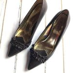 Rampage Brown Faux Leather Pointed Toe Heels Shoe Size 9.5 Photo 0