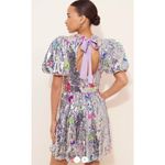 NWT Celia B Wanderer Silver Sequin Floral Mini Dress Size Small Photo 1