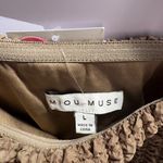 Miou Muse Smocked Stretch Tank Top Brown Size L NWT Fully Lined Tan Size L Photo 3