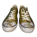 Converse  Chuck Taylor All Star CTAS OX Gold Lame Distressed Sneaker Holiday shoe Photo 8