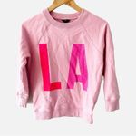 J.Crew LA Graphic Sweatshirt Bubblegum Pink Barbie Crew Neck Fitted Size XS Photo 0
