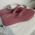 Seychelles  Sunflower Pink Platform Thong Sandals Photo 3