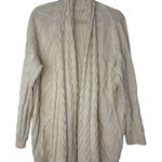 J.Jill Cream Cable Knit Open Front Cardigan XL – Aran Fisherman Cozy Knit Photo 0