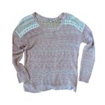 Free People Women's pink‎  sweater sheer crochet back size medium Photo 0