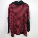 Joseph A  Plaid Turtleneck Sweater Red Black Women's Size Medium NWT Photo 9