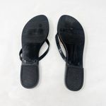 Melissa [] Black Jelly Sandals Rubber Flip Flop Beige Flower Beach Thongs Size 9 Photo 11