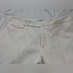Liz Claiborne New York Cuffed White linen Jackie Slacks Photo 3